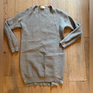 Dreamers Light Gray Ribbed Mini Dress